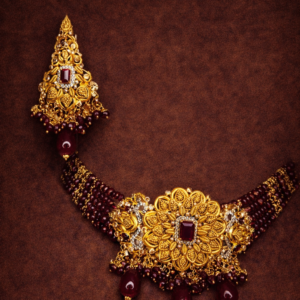 Ruby Floral Antique Choker Set