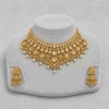 Pearl drop gold choker set with matching earrings by Iftikhar Jewellers