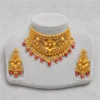 Iftikhar Ruby Drop Gold Choker Set 04